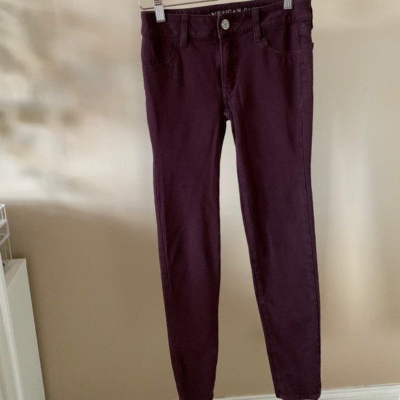 American Eagle Plum Jeggings - Picture 1 of 5